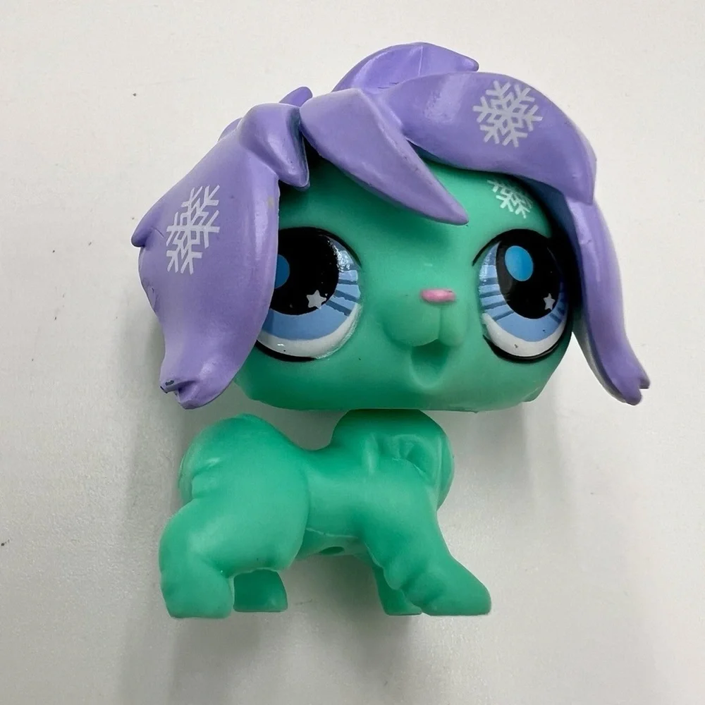 Littlest Pet Shop Teal and Purple Advent Sheepdog Dog #2829 rare